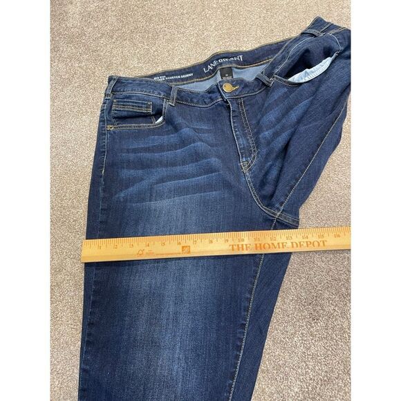 Lane Bryant womens super stretch skinny jeans sz 22 plus size mid rise dark wash - Picture 6 of 12